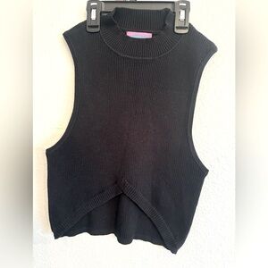 Edikted Black Crop Cut Out Tank Top Size Large